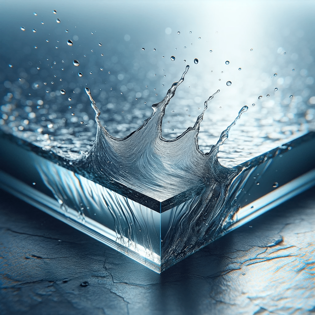 Vista cercana de techos de cristal templado mostrando su textura y marco robusto. | Acrilfrasa