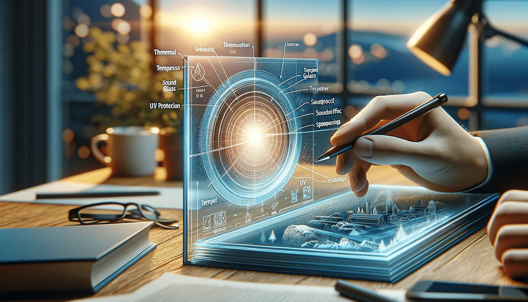 Ilustración detallada de un vidrio y sus beneficios | Acrilfrasa