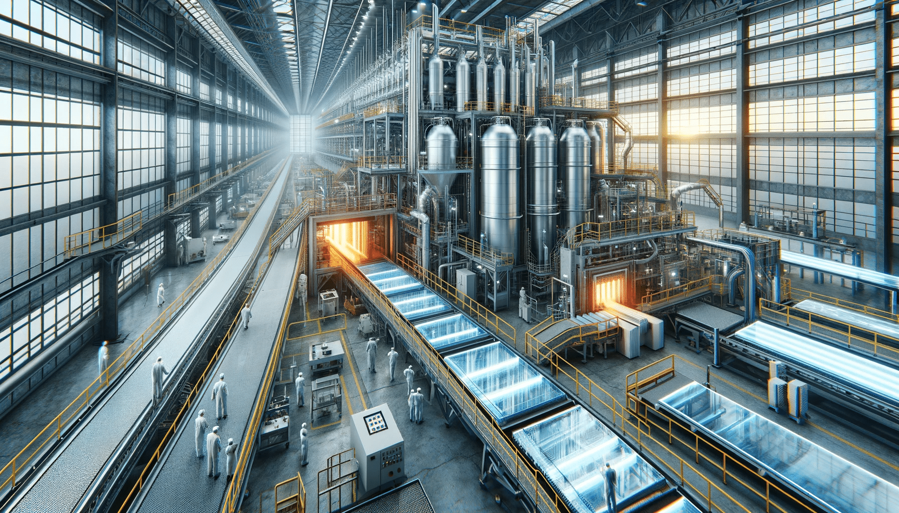 Instalación industrial de fabricación de vidrio templado | Acrilfrasa